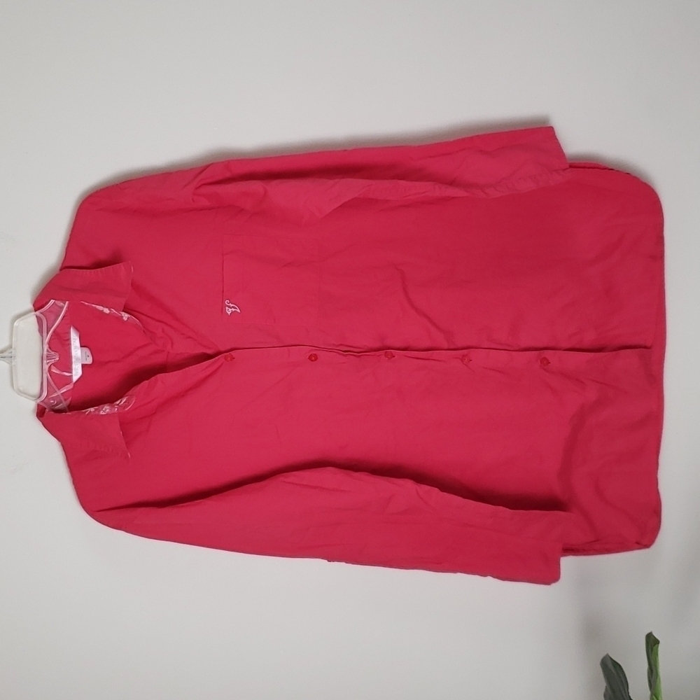 Victoria secret sleep shirt, button down,  Barbie pink, women's size medium